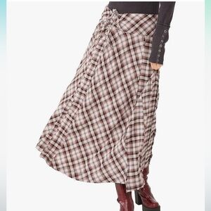 Free People Deep in Thought Maxi Skirt in Grunge Combo (size 0)